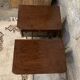 Pair of night tables feet compass bedside end of vintage sofa old 1950 1960 retro