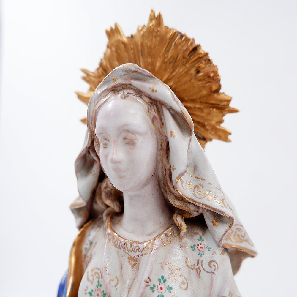 Polychrome faience "Assumption of Mary" by Eugenio Pattarino