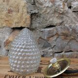 Sconce brass "pine apple" and glass