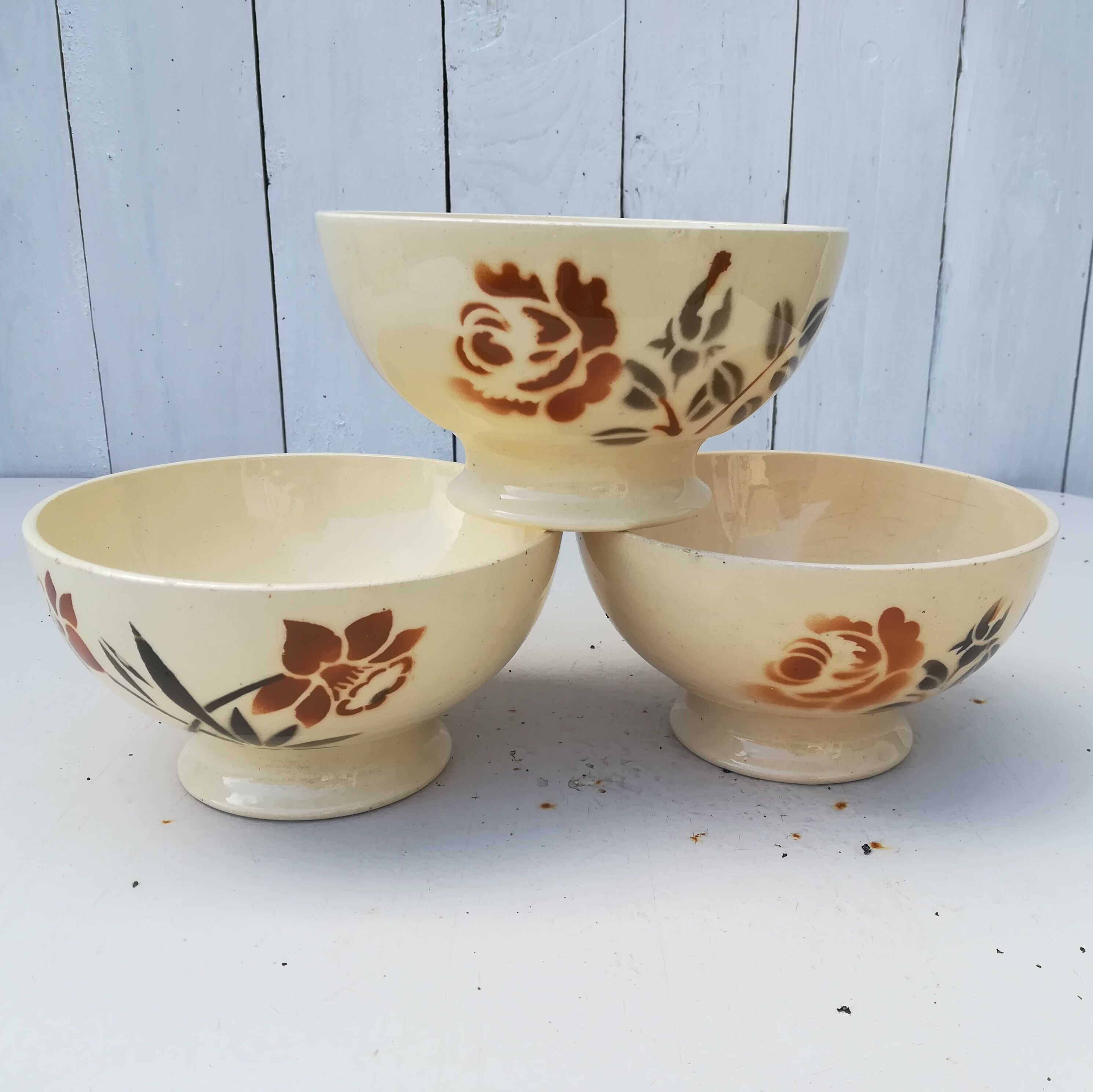 Vintage Badonviller earthenware bowl, N° 3