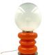 Space Age Orange Murano glass table lamp 1970s