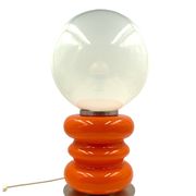 Space Age Orange Murano glass table lamp 1970s