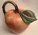 Barbotine Water Jug Vintage 80s