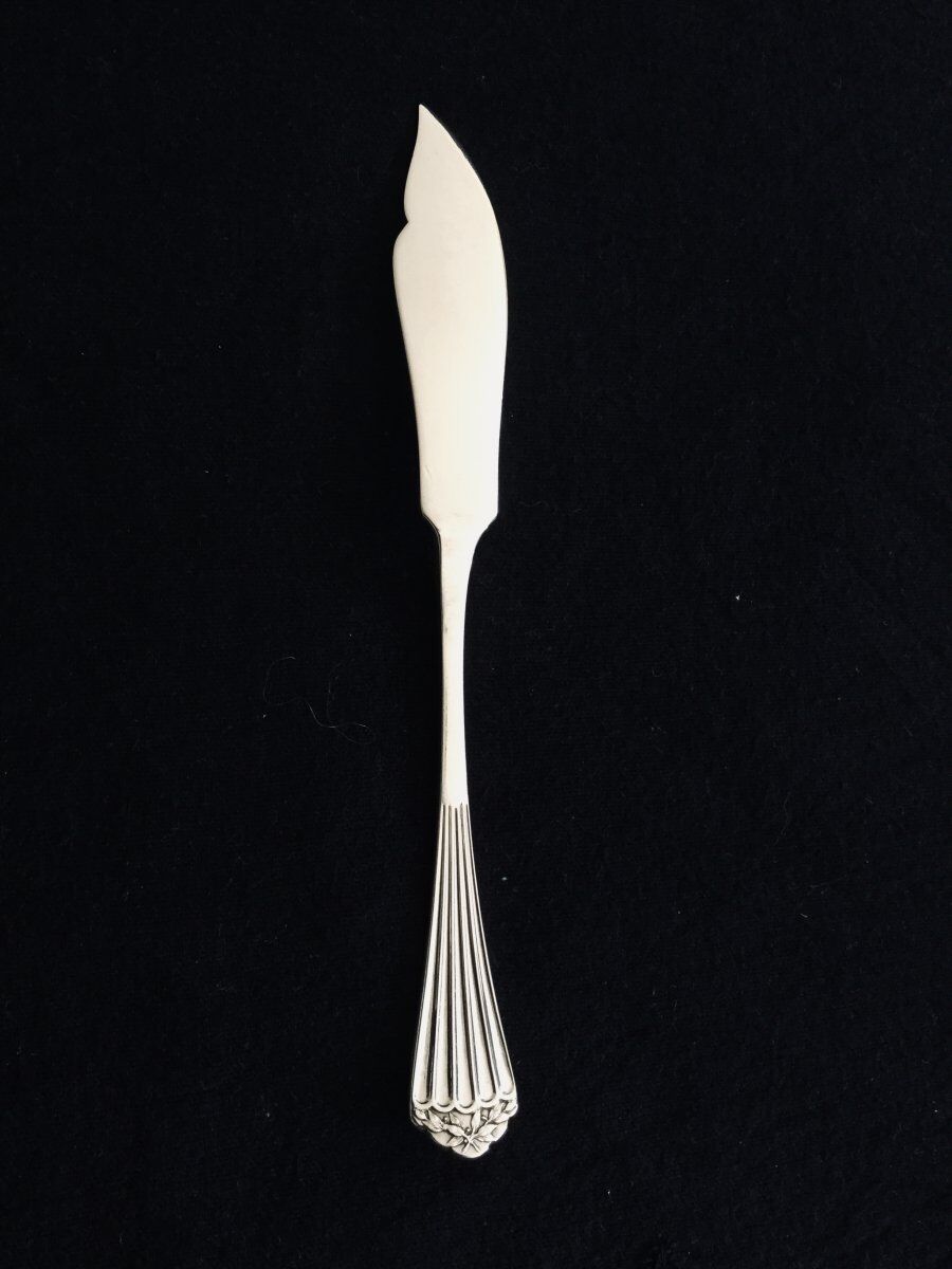 Hénin Et Cie - 5 Forks And 6 Silver Fish Knives