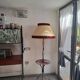 Italian brass and ceramic tripod floor lamp/table 1950s