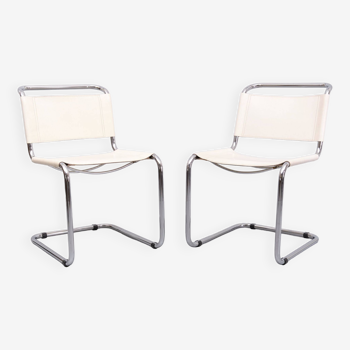 Pair Mart Stam s33 cantilever chairs 1970s