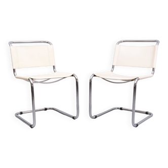 Pair Mart Stam s33 cantilever chairs 1970s