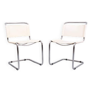 Pair Mart Stam s33 cantilever chairs 1970s
