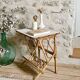 Rattan side table