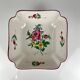 Square salad bowl, lantern model by KG Lunéville, rose pattern.
