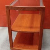 Wood and glass serving table