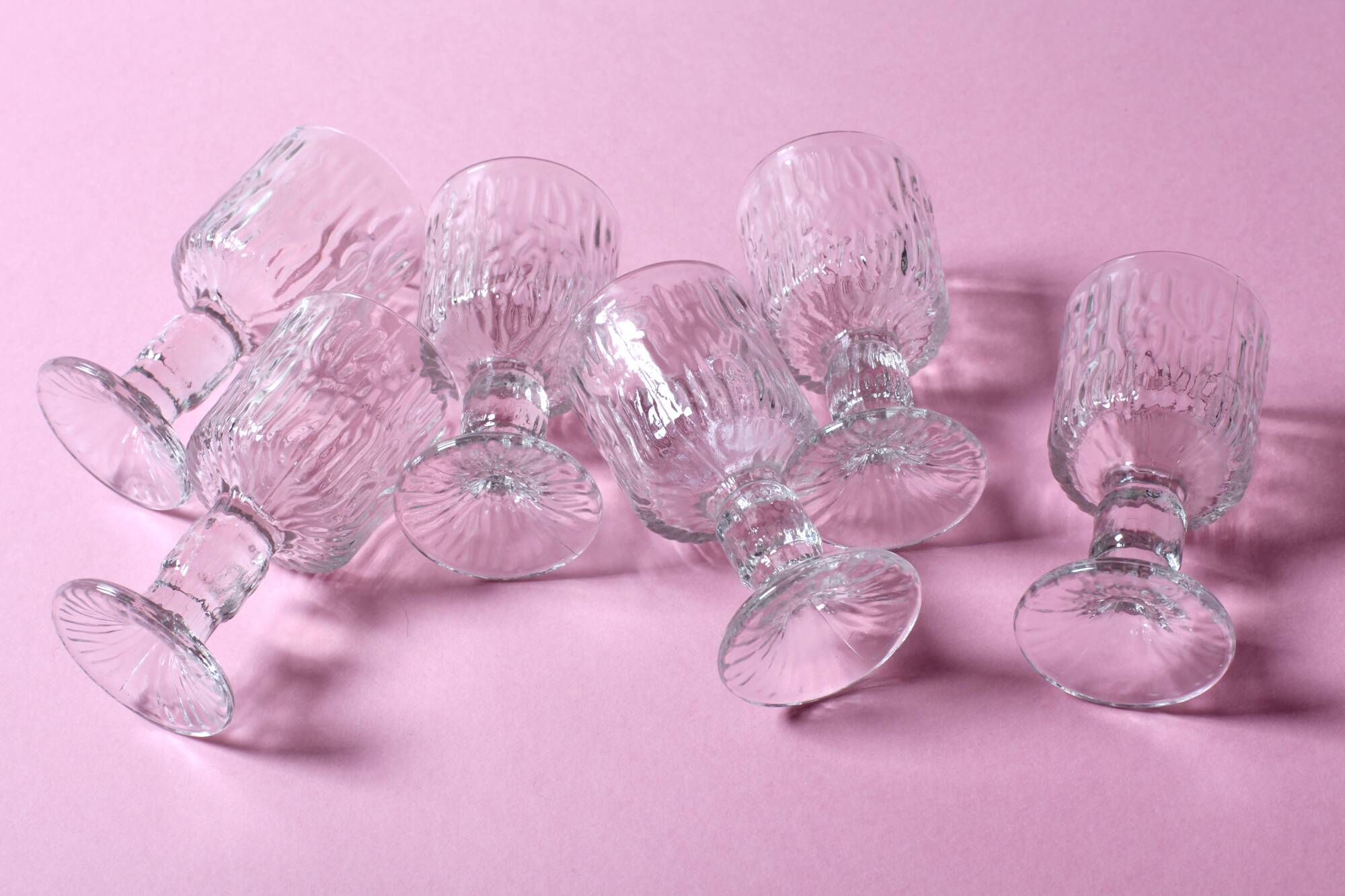 Set of 6 Ravenhead Siesta Bark Shot Glasses 6 cl / United Kingdom / 1970s