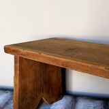 Booster bench Reconstruction in raw solid oak