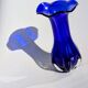 Large Cobalt Blue Art Glass Vase - Murano Work - Italy 1960