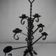 Antique wrought iron candlestick, brutalist candle holder, vintage candlestick