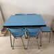 Table, chairs and stool in formica.