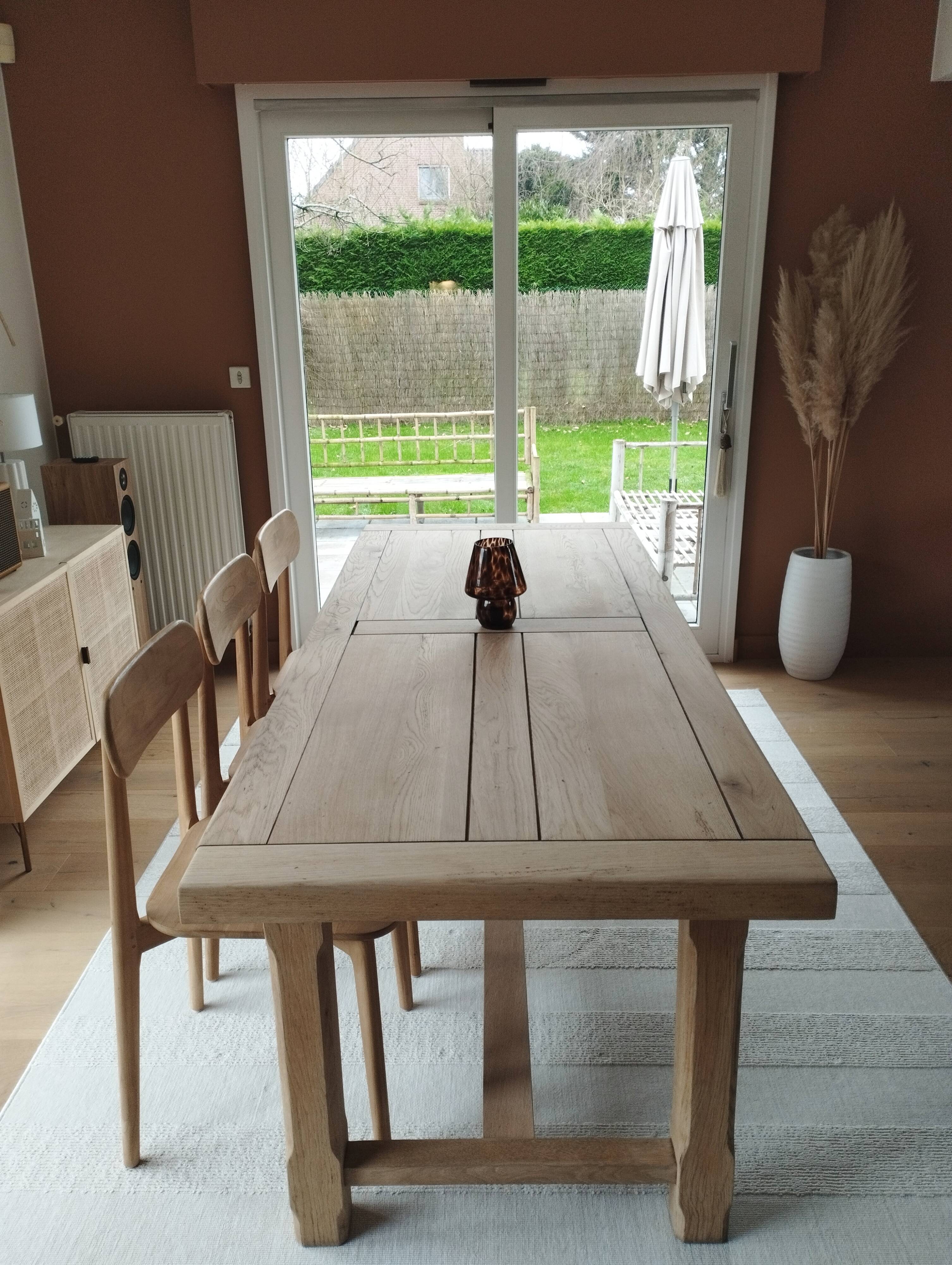 Solid oak farm table