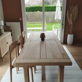 Solid oak farm table