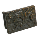Massive, heavy 1970s Brutalist bronze push handle by Alpan Germany
