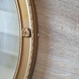 vintage mirror oval gilded with flowers 51 of 42