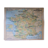Map of France vintage - school poster n ° 4