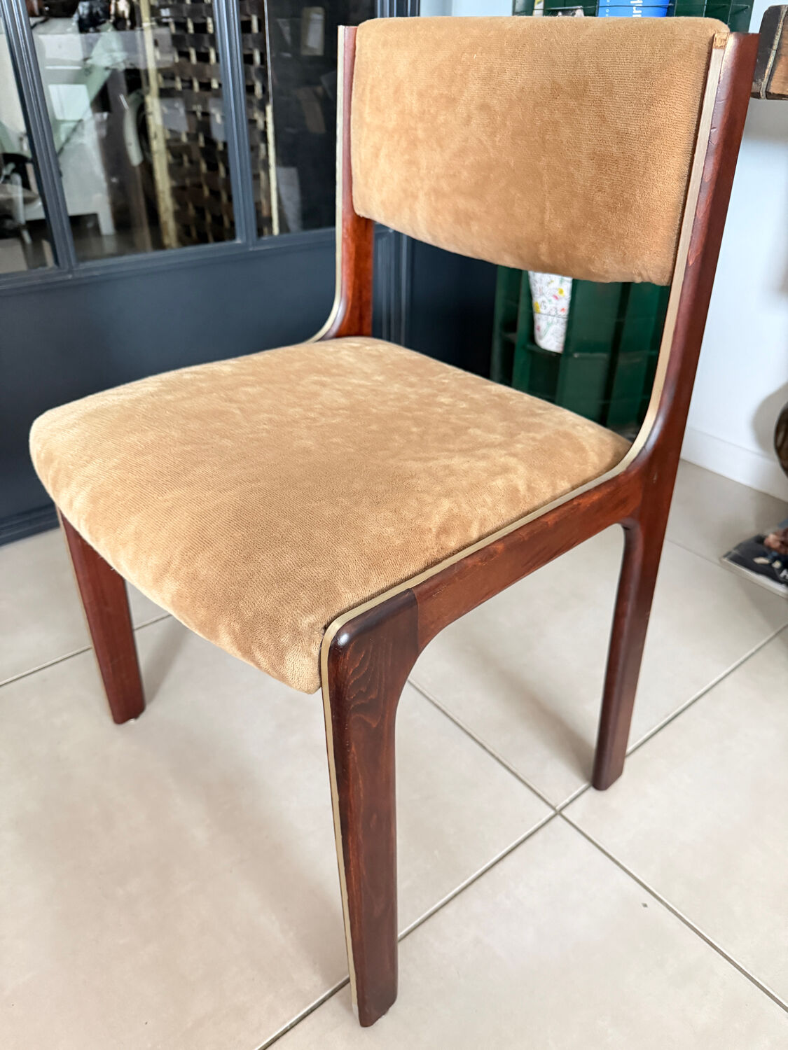 Vintage chair in the style of Guy Lefèvre (Maison Jansen)