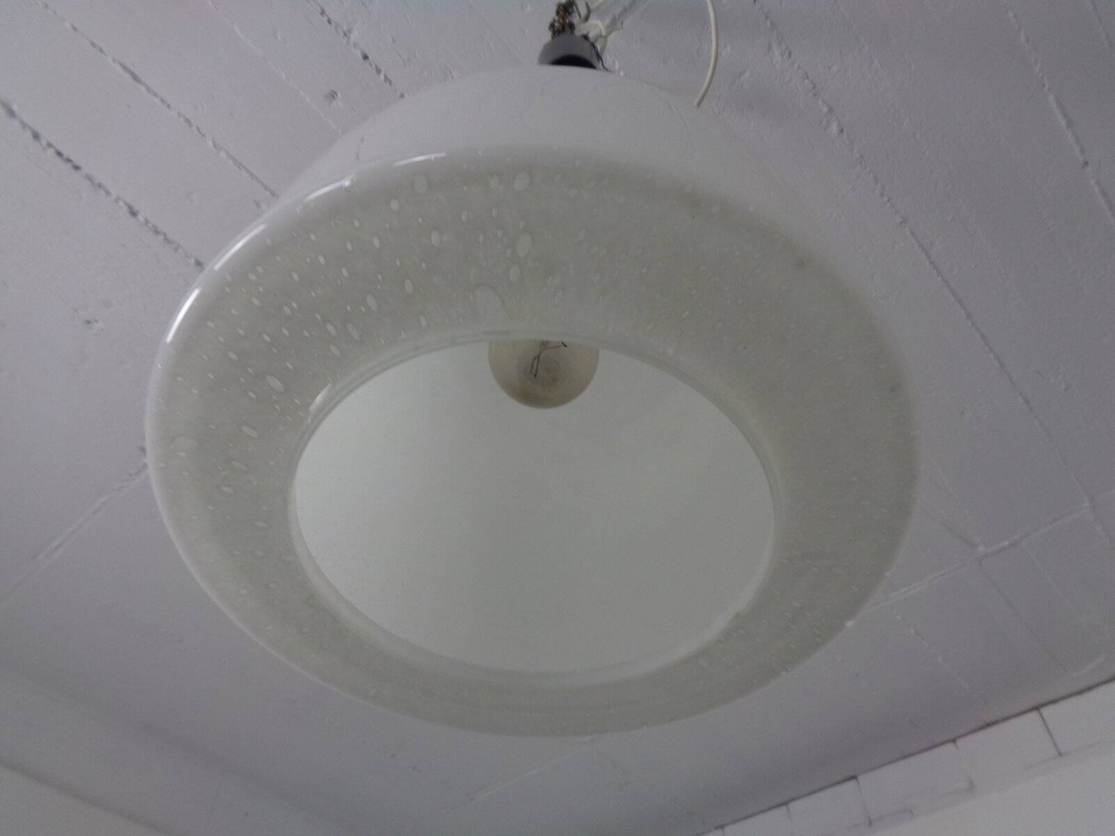 Glass ceiling lamp from Peill & Putzler, Germany, 1960s.