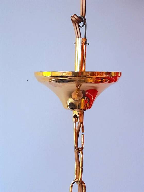 Art Deco glass pendant from Clichy in pink