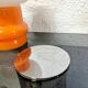Smoked glass and chrome console - Italian design from the 1970s.