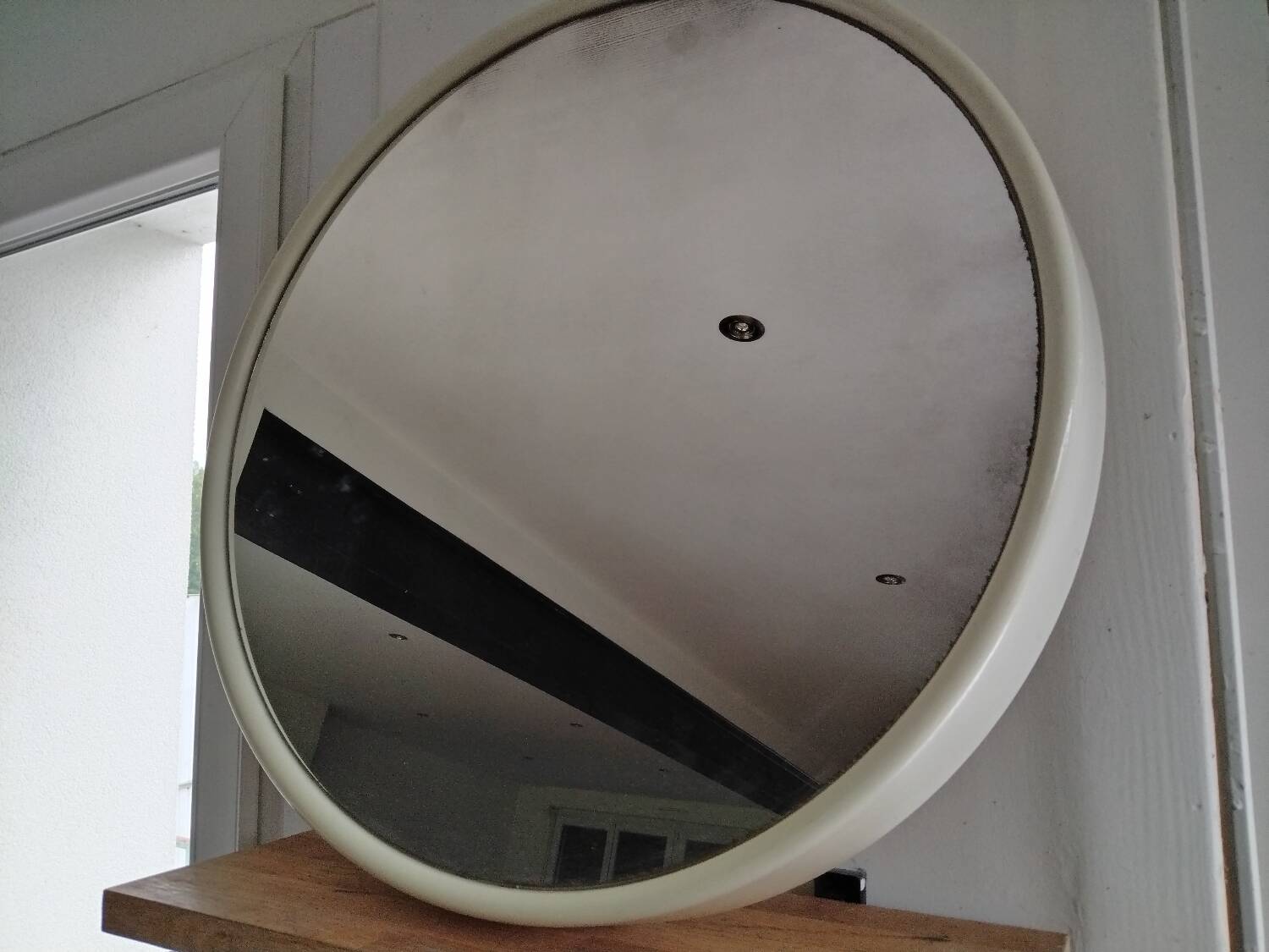 Round fiberglass mirror from the 70s