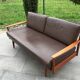 Daybed sofa scandinavian leather 60s