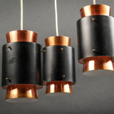 Mid-century danish copper ceiling light by Jo Hammerborg for Fog & Mørup, 1960