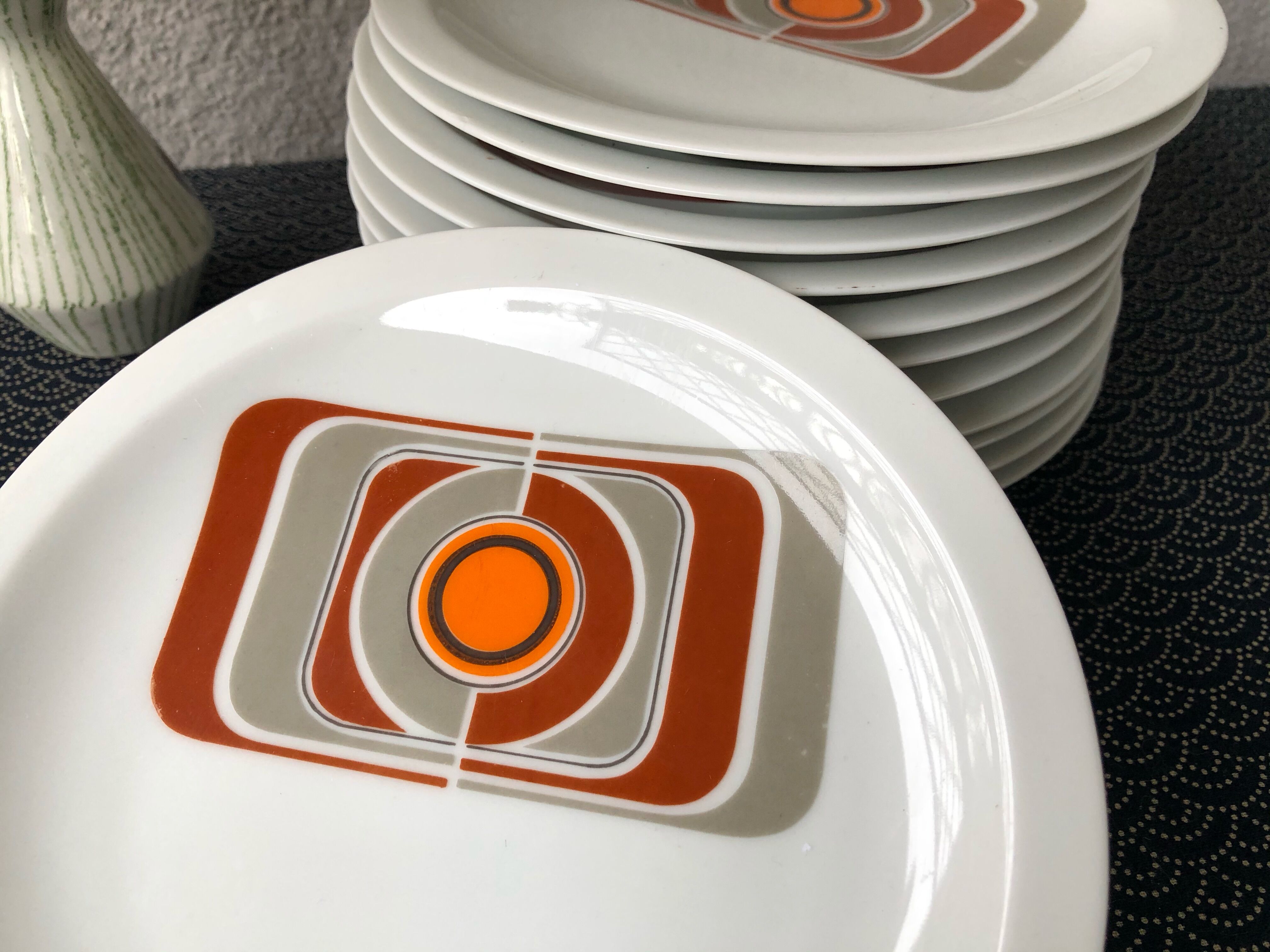 Plates Bareuther Waldsassen décor seventies