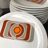Plates Bareuther Waldsassen décor seventies