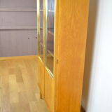 Vintage blond oak glazed library 1950