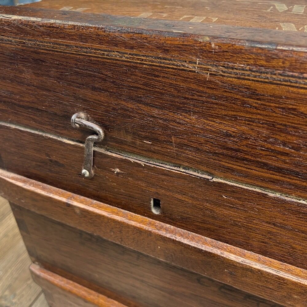 Old wooden transport trunk