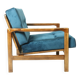 Vintage armchair navy blue velvet Mid century modern design by Zenon Bączyk 1965