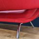 Vintage red leather Leolux Arabella design sofa used