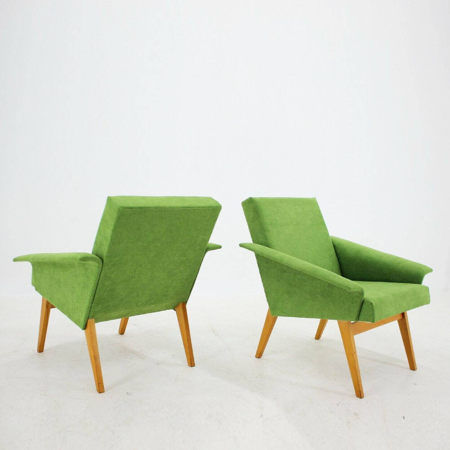 Paire de fauteuils lounge Tchécoslovaquie années 60