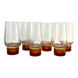 6 vintage luminarc glasses