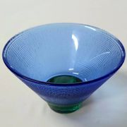 cobalt blue vide-poche Erik Höglund for Boda Glasbruk - art glass 196