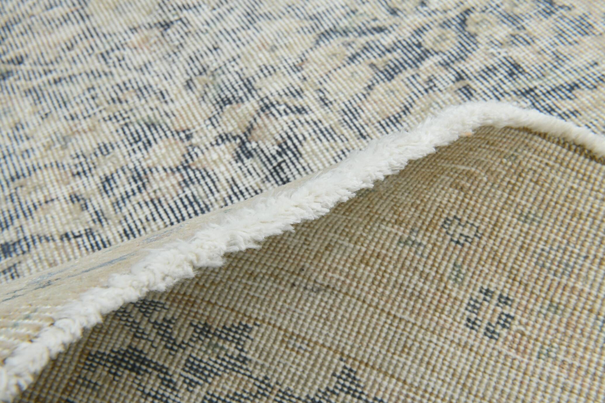 5x8 Navy Blue Beige Vintage Persian Rug, 144x259Cm SK 21485