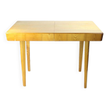 Table à manger extensible vintage en bois de frêne, Mier Tchécoslovaquie 1960