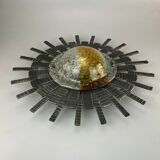 Applique fer & verre applique murale 60s 70s