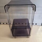 Plexiglas shelf on casters from the 70s