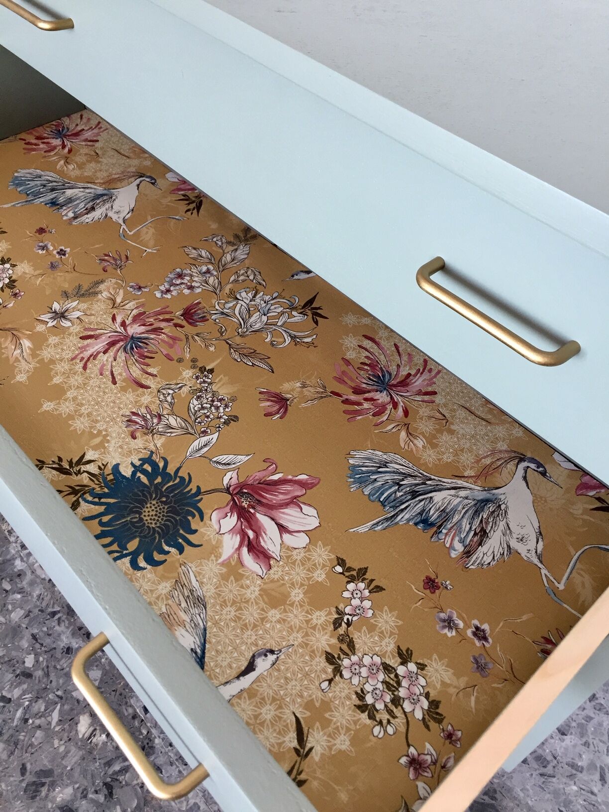 Vintage dresser compass feet