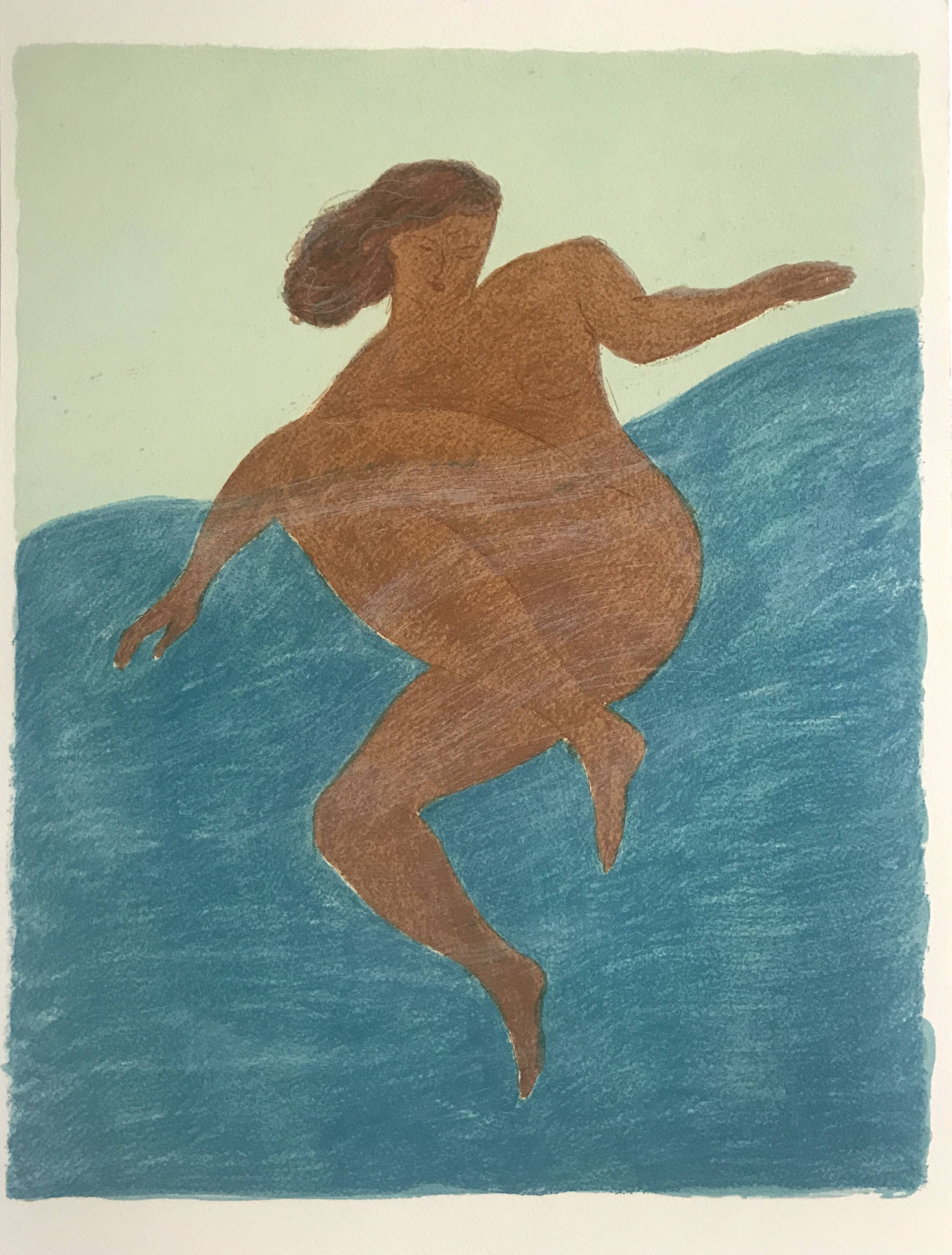 Pierre BONCOMPAIN, Terrestrial foods XXI, 1990. Original lithograph