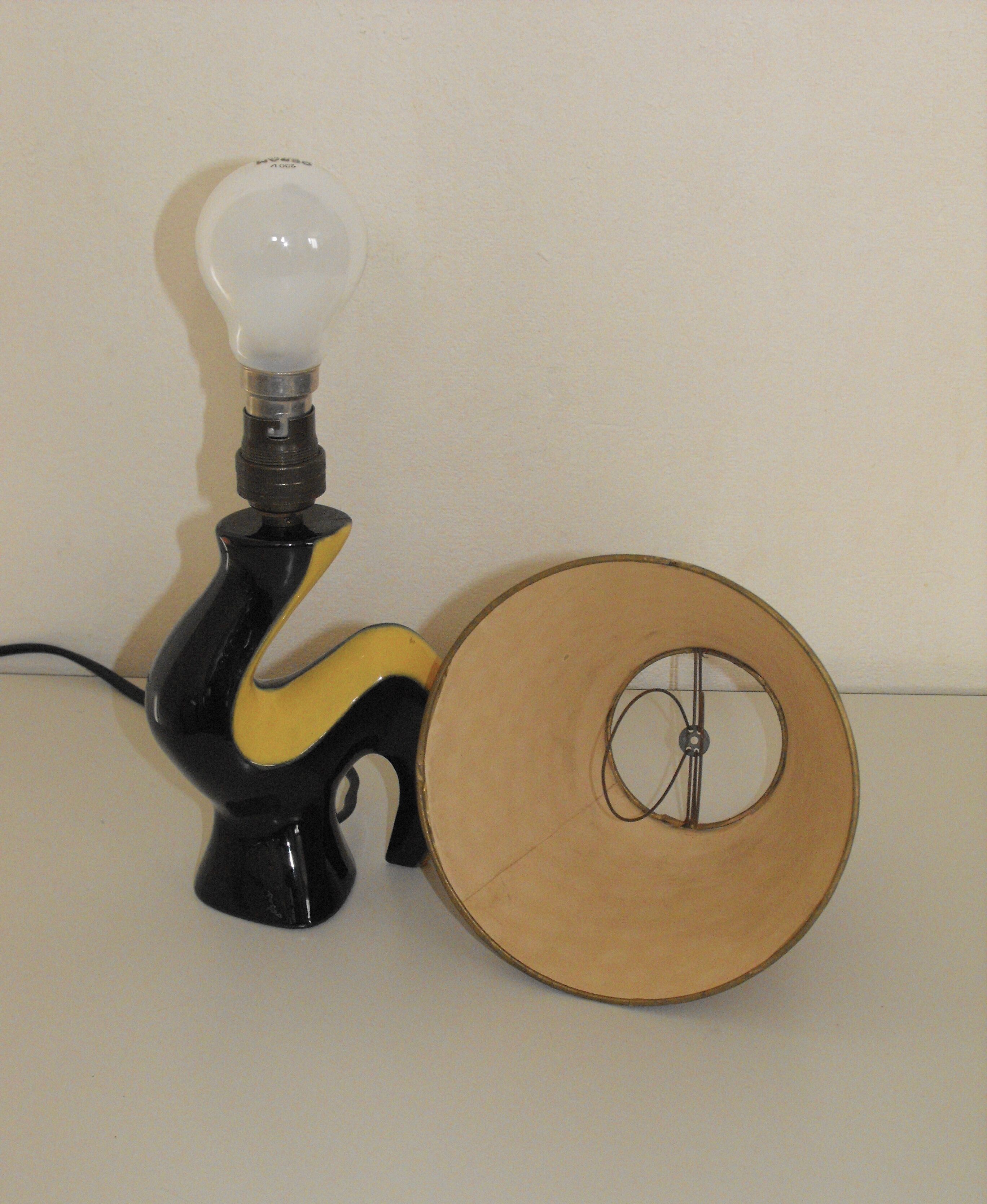 Ceramic Casserole lamp from the 60