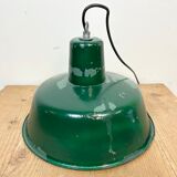 Green Industrial Factory Pendant Lamp, 1960s