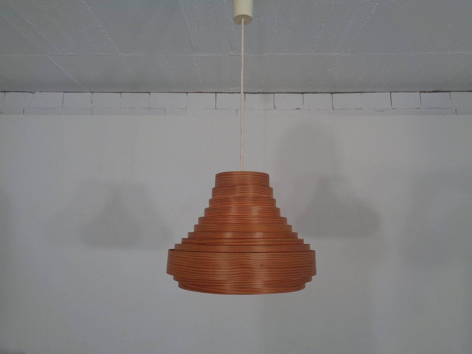 Wooden Lamella Ceiling Lamp by Hans-Agne Jakobsson for Hans-Agne Jakobsson AB Markaryd, 1960s